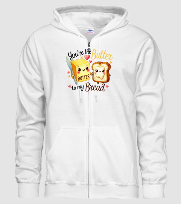 Butter to my Bread model alb pe tricou