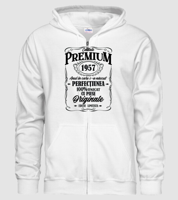 calitate premium -1957 - anul în care s-a născut - perfecțiunea - 100% unicat, cu piese originale, ediție limitată model alb pe tricou