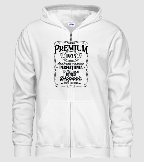 calitate premium -1975 - anul în care s-a născut - perfecțiunea - 100% unicat, cu piese originale, ediție limitată model alb pe tricou
