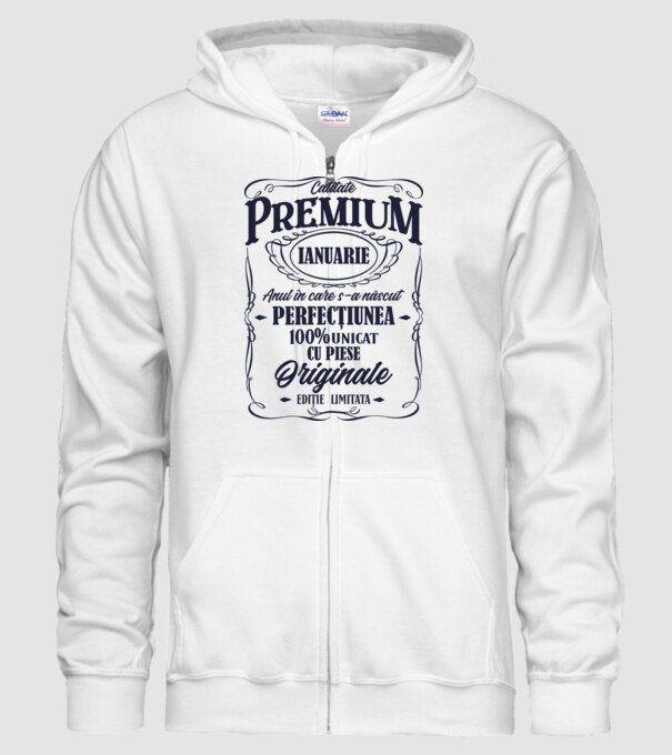 calitate premium -ianuarie- anul în care s-a născut - perfecțiunea - 100% unicat, cu piese originale, ediție limitată model alb pe tricou