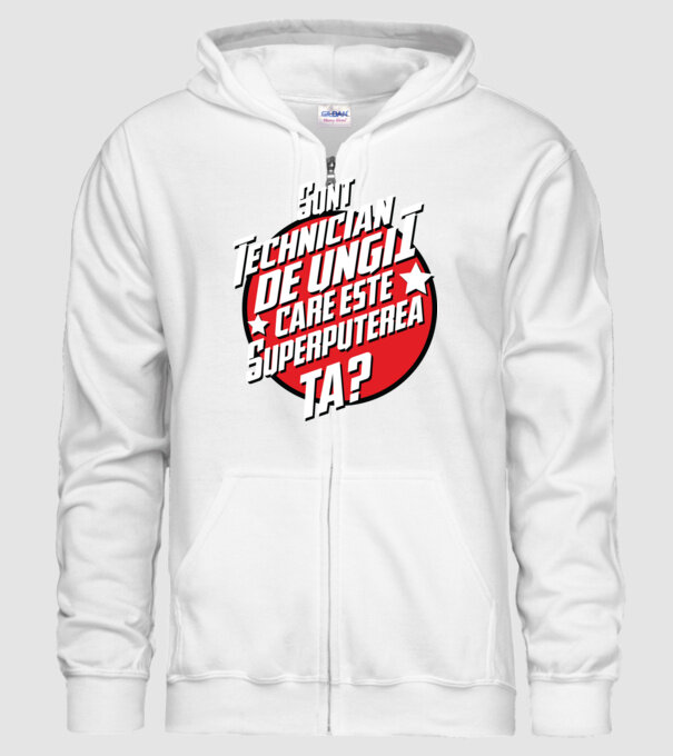 sunt tehnician de unghii, care este superputerea ta? model alb pe tricou
