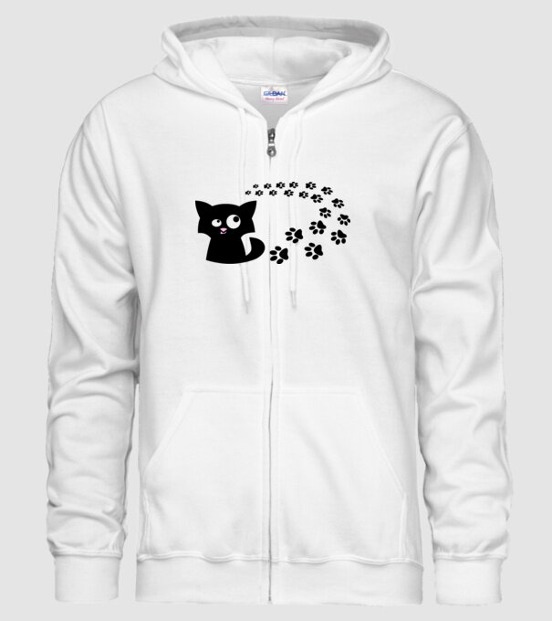 Cat model alb pe tricou