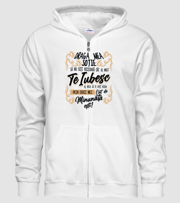 Cât de minunată ești model alb pe tricou