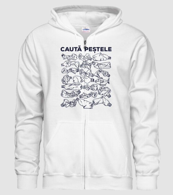 Caută peștele model alb pe tricou
