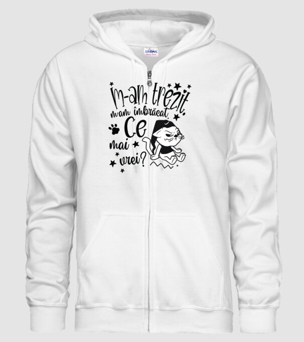 Ce mai vrei? model alb pe tricou