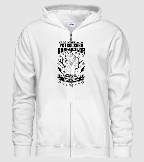 Ce se întâmplă la petrecerea burlacilor, rămâne la petrecere a burlacilor model alb pe tricou