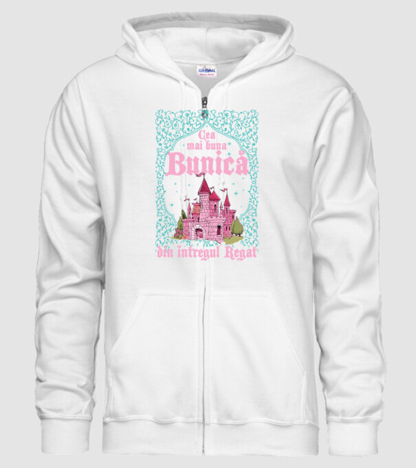 Cea mai bună bunică din întregul regat model alb pe tricou
