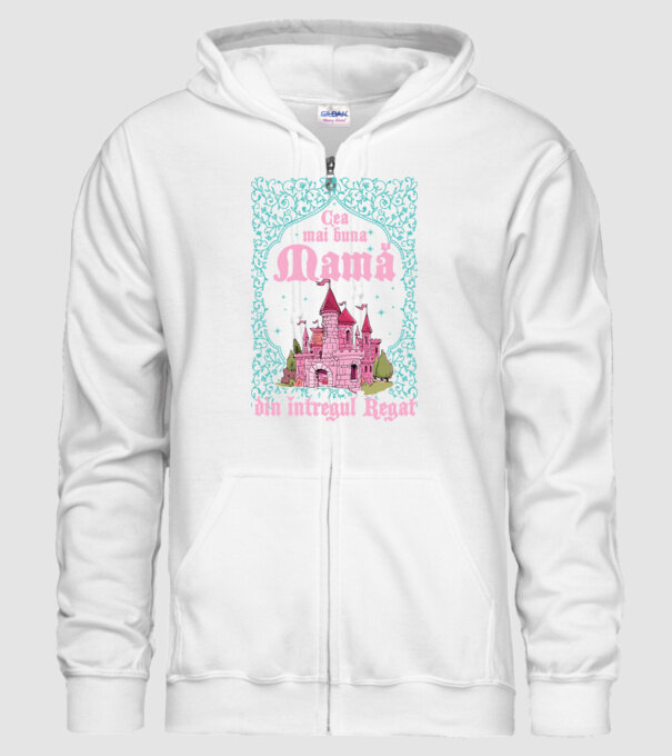 Cea mai bună mamă din întregul regat model alb pe tricou