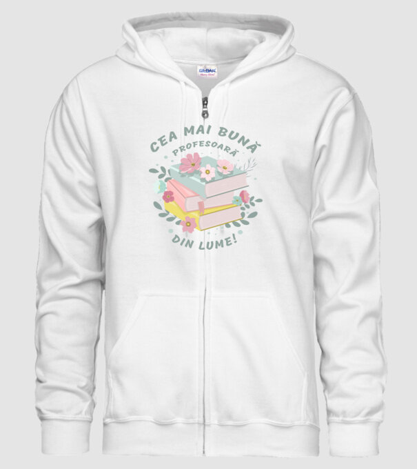 Cea mai bună profesoară din lume model alb pe tricou