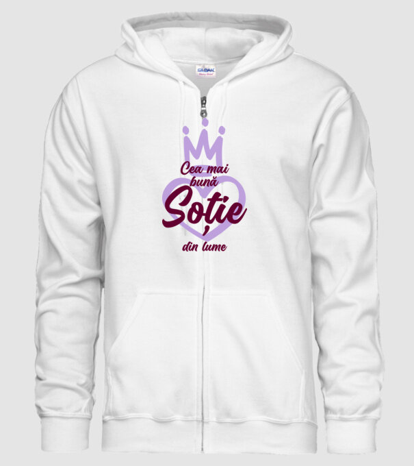 Cea mai bună soție din lume model alb pe tricou