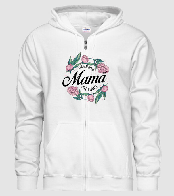 Cea mai bună mamă din lume model alb pe tricou