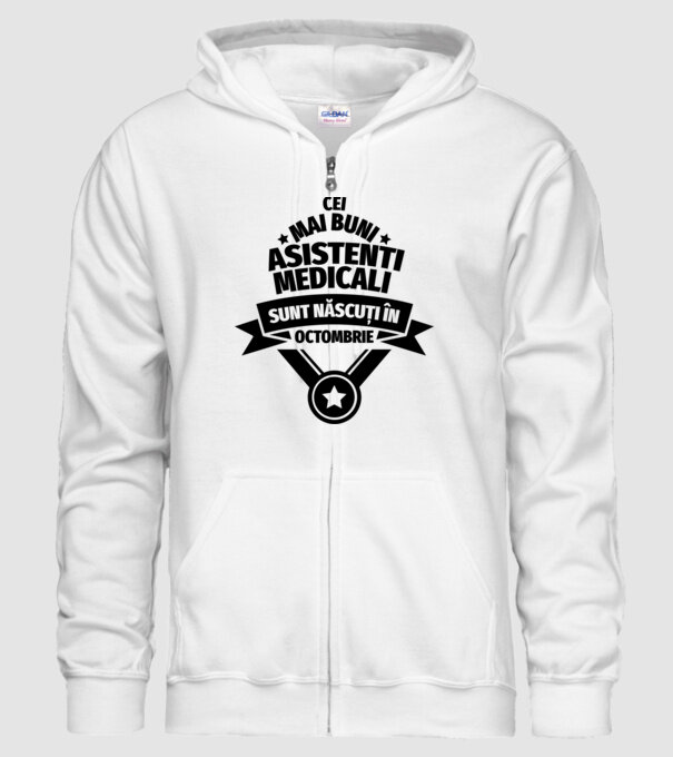 Cei mai buni asistenți medicali sunt născuți în Octombrie model alb pe tricou