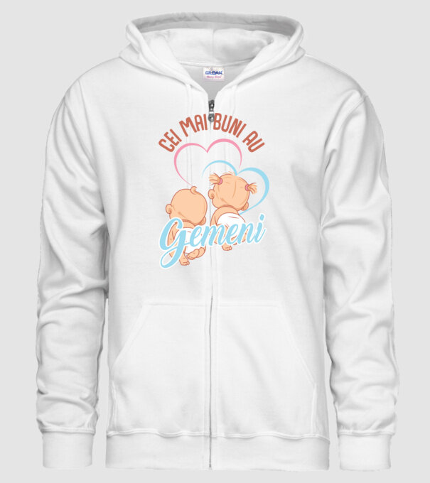 Cei mai buni au gemeni model alb pe tricou
