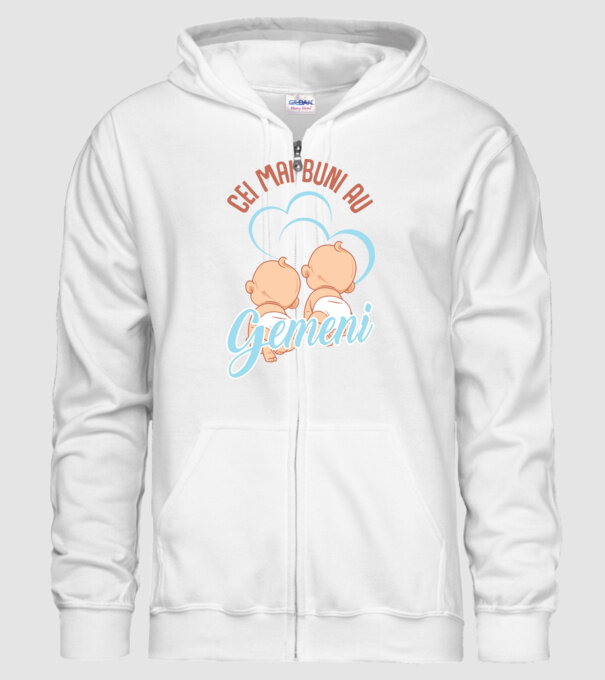 Cei mai buni au gemeni model alb pe tricou