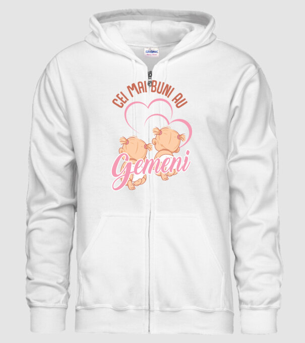 Cei mai buni au gemeni model alb pe tricou