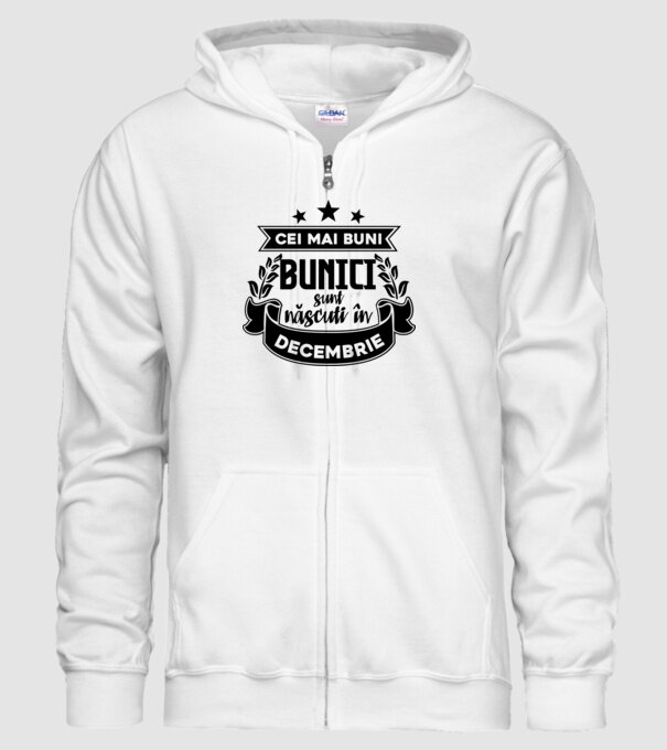 Cei mai BUNI BUNICI sunt născuți în decembrie model alb pe tricou