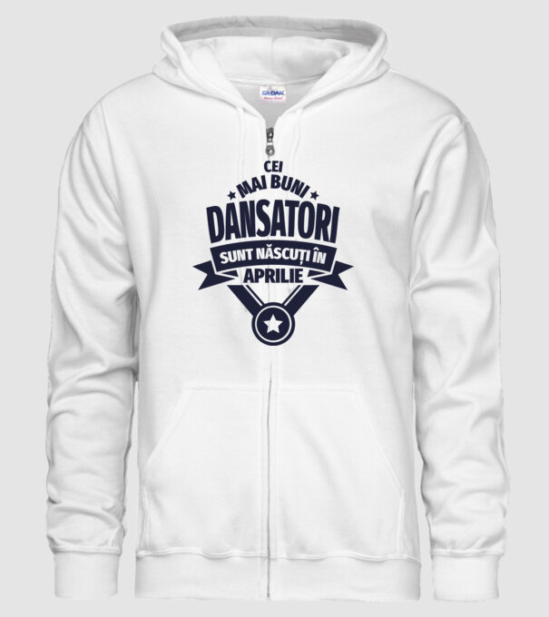Cei mai buni dansatori sunt născuți în aprilie model alb pe tricou