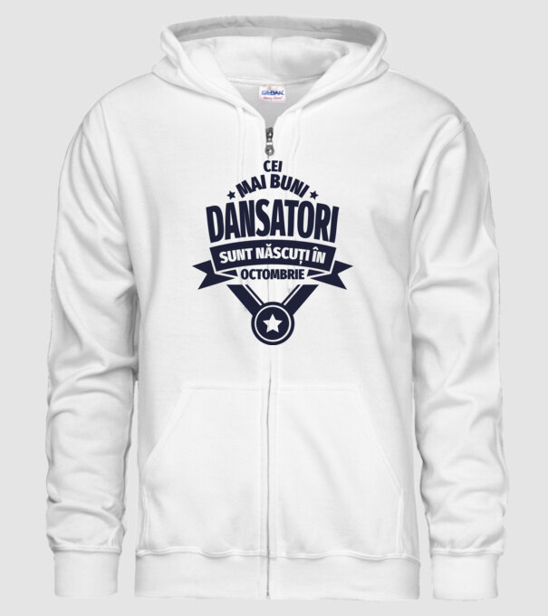 Cei mai buni dansatori sunt născuți în octombrie model alb pe tricou