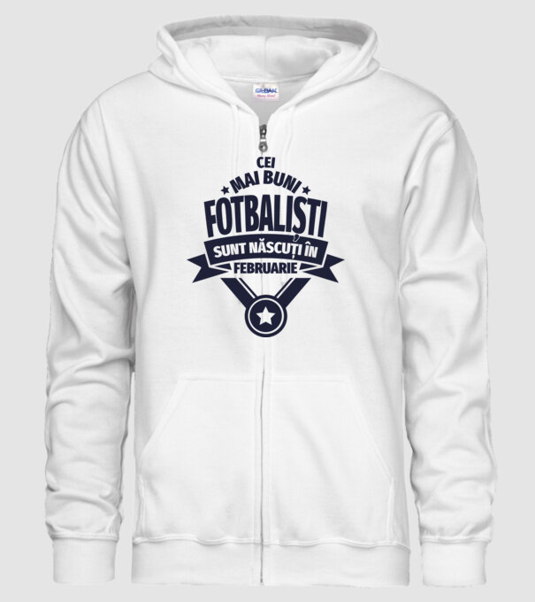 Cei mai buni fotbaliști sunt născuți în Februarie model alb pe tricou