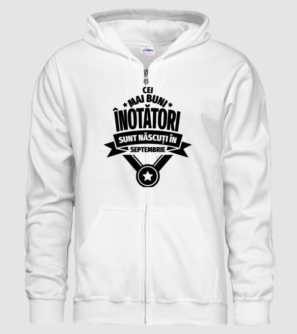 Cei mai buni înotători sunt născuți în Septembrie model alb pe tricou