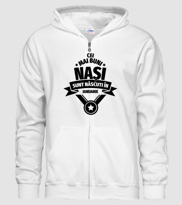 Cei mai buni nași sunt născuți în ianuarie. model alb pe tricou