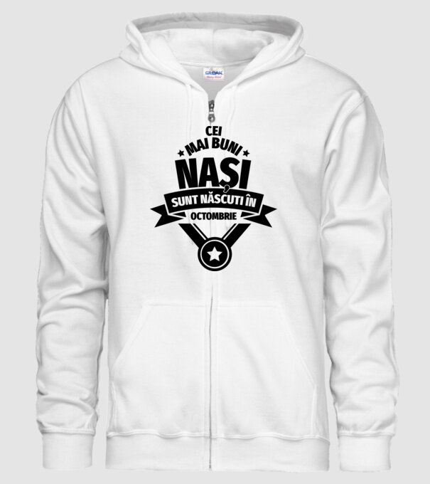 Cei mai buni nași sunt născuți în octombrie. model alb pe tricou