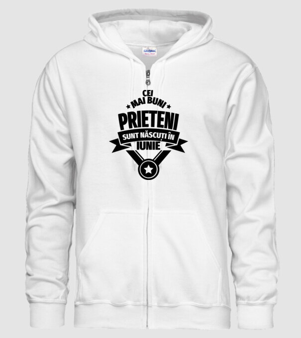 Cei mai buni prieteni sunt născuți în iunie model alb pe tricou