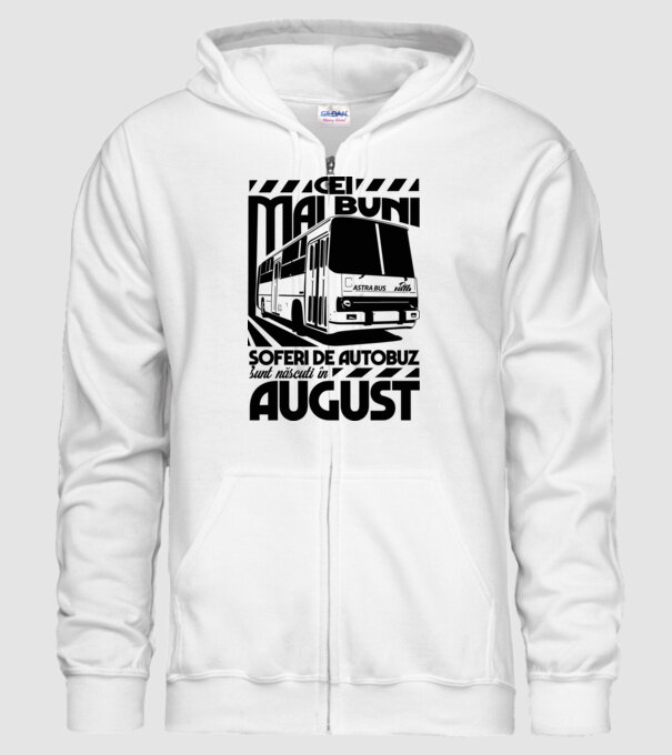 Cei mai buni șoferi de autobuz sunt născuți în August model alb pe tricou