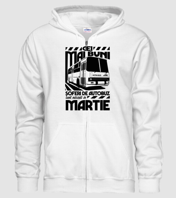 Cei mai buni șoferi de autobuz sunt născuți în Martie model alb pe tricou