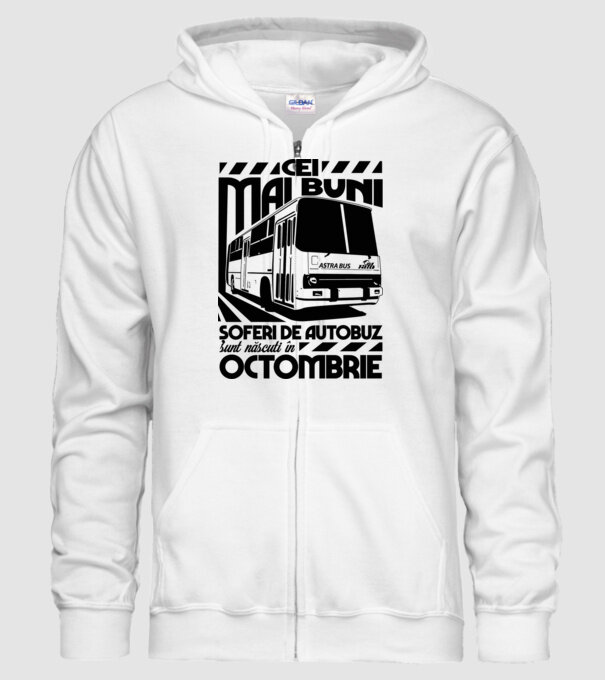 Cei mai buni șoferi de autobuz sunt născuți Octombrie model alb pe tricou