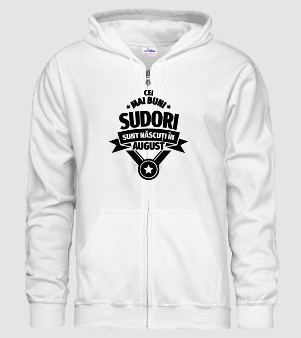Cei mai buni sudori sunt născuți în August model alb pe tricou