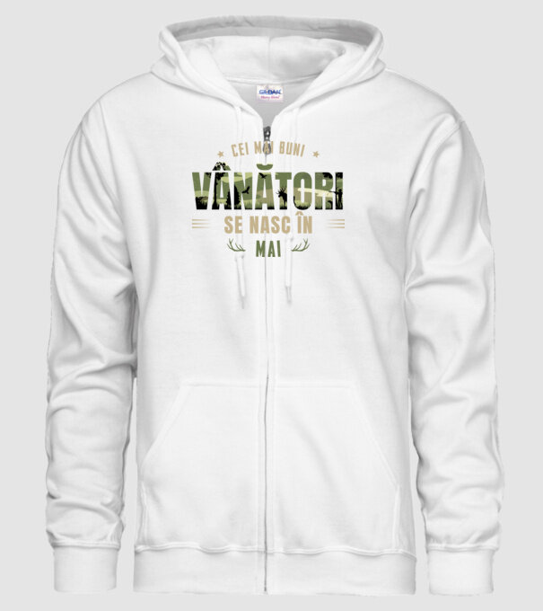 Cei mai buni vânători se nasc în mai model alb pe tricou