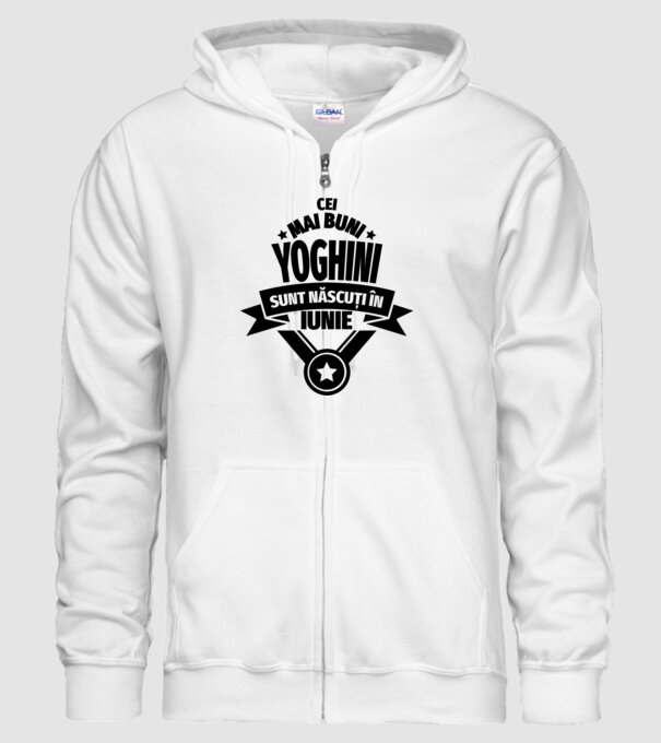 Cei mai buni yoghini sunt născuți în iunie model alb pe tricou