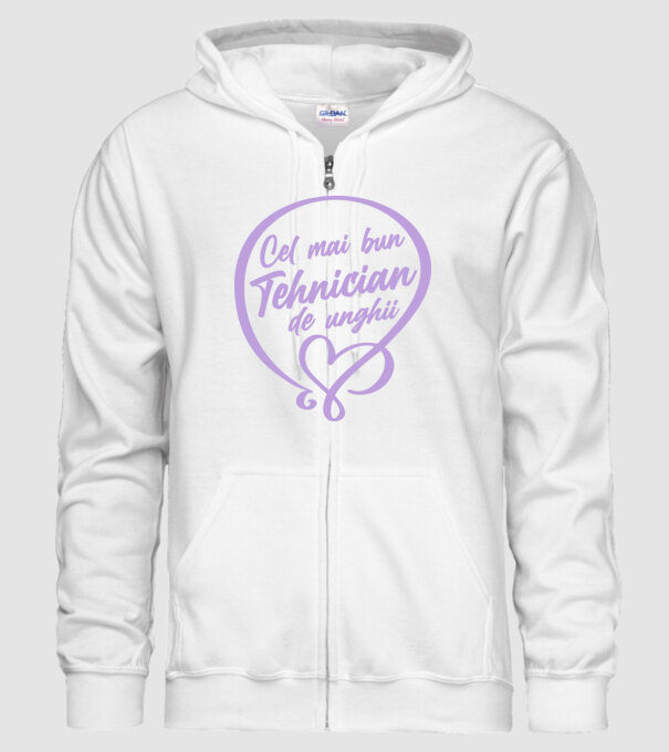 Cel mai bun tehnician de unghii model alb pe tricou