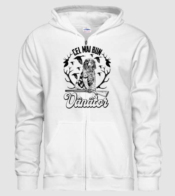 Cel mai bun vânător model alb pe tricou