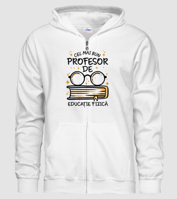 Cel mai profesor educație fizică model alb pe tricou