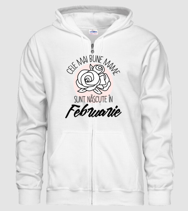 Cele mai bune mame sunt născute în Februarie model alb pe tricou