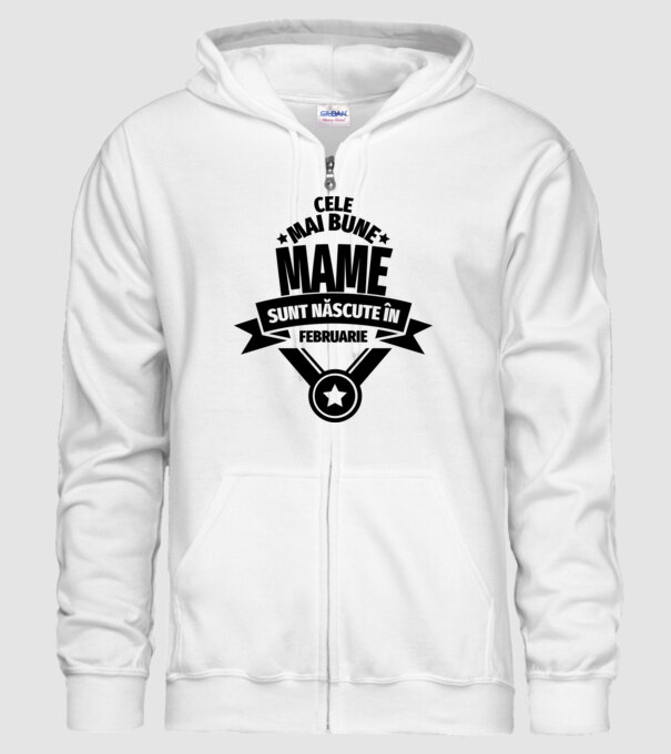 Cele mai bune mame sunt născute în februarie. model alb pe tricou