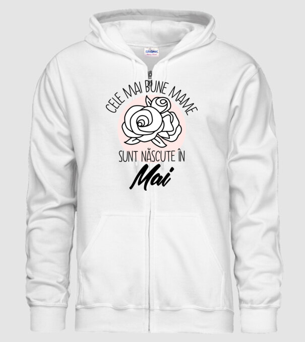 Cele mai bune mame sunt născute în Mai model alb pe tricou