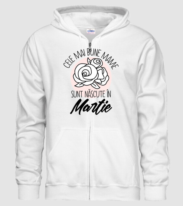 Cele mai bune mame sunt născute în Martie model alb pe tricou