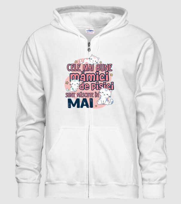 Cele mai bune mămici de pisici Mai model alb pe tricou