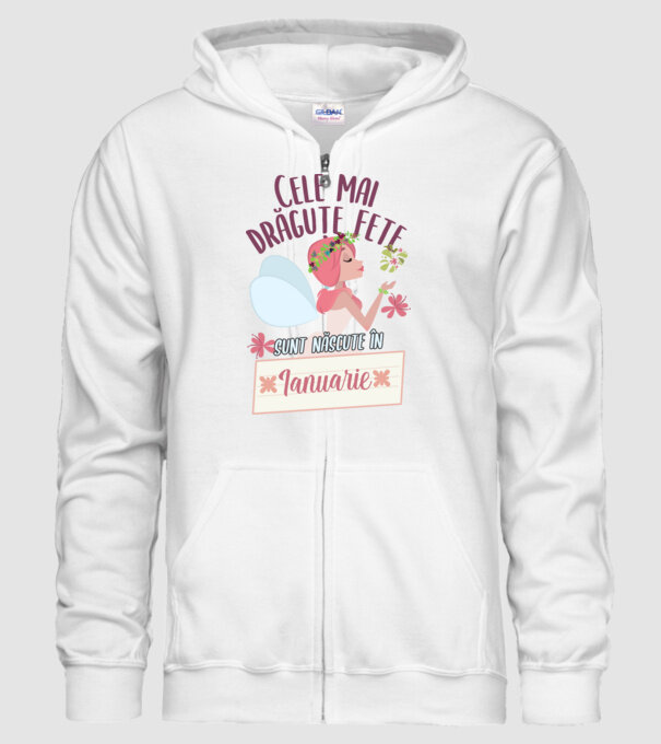 Cele mai drăguțe fete sunt născute în ianuarie. model alb pe tricou