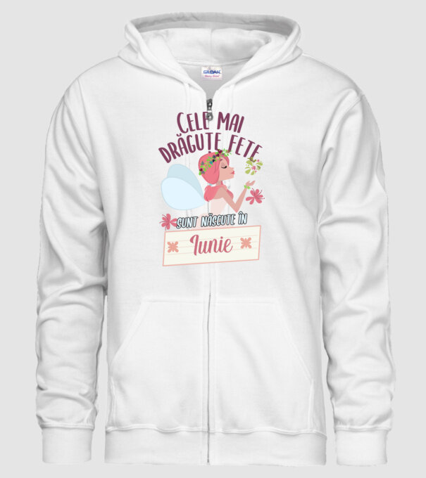 Cele mai drăguțe fete sunt născute în iunie. model alb pe tricou