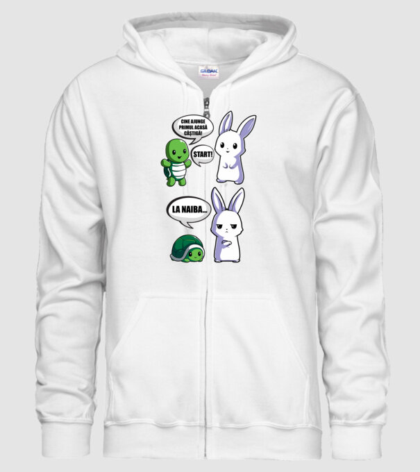 cine ajunge primul acasă câștigă! - start! - la naiba... model alb pe tricou