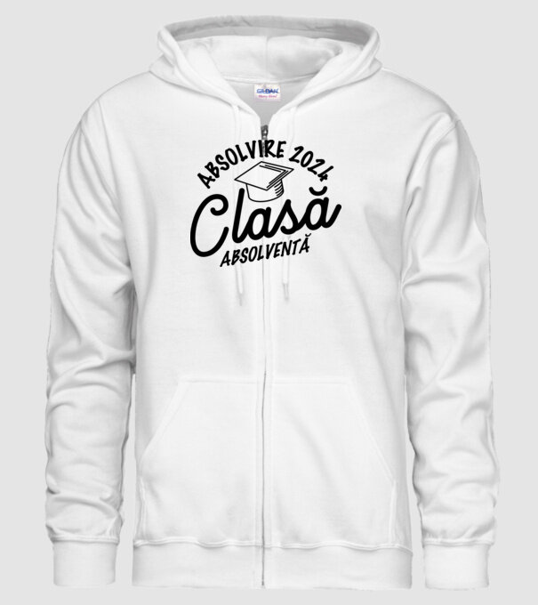 Clasă absolventă model alb pe tricou
