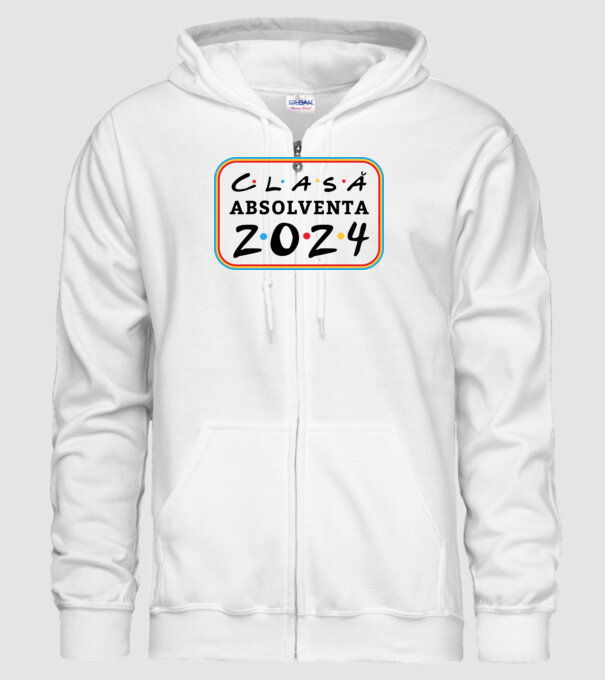 Clasă absolventă friends model alb pe tricou
