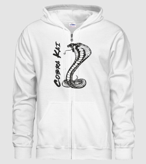 cobra kai black model alb pe tricou