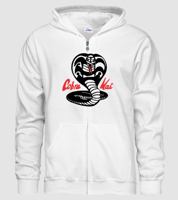 cobra kai classic logo model alb pe tricou
