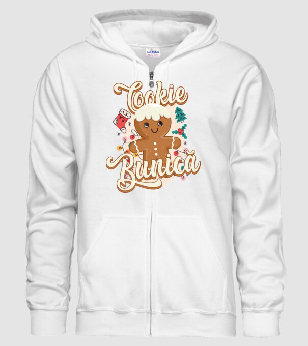 Cookie bunică model alb pe tricou