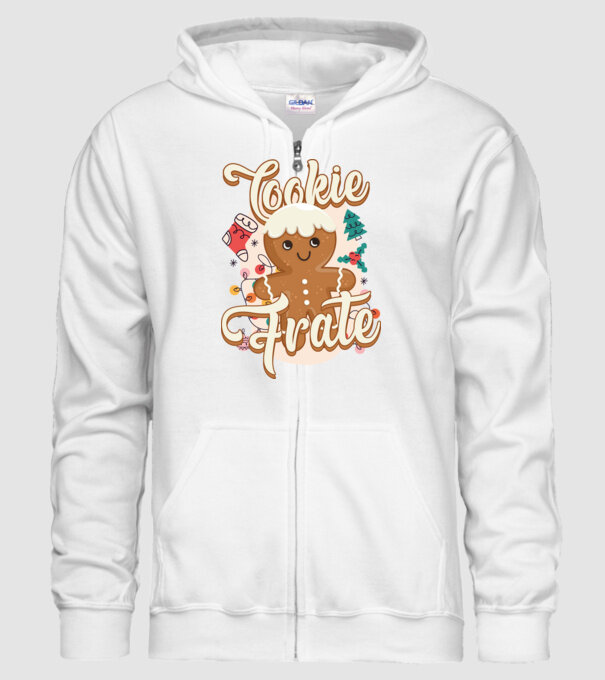 Cookie frate model alb pe tricou